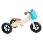 Small foot - houten driewieler en loopfiets 2in1 maxi turquoise