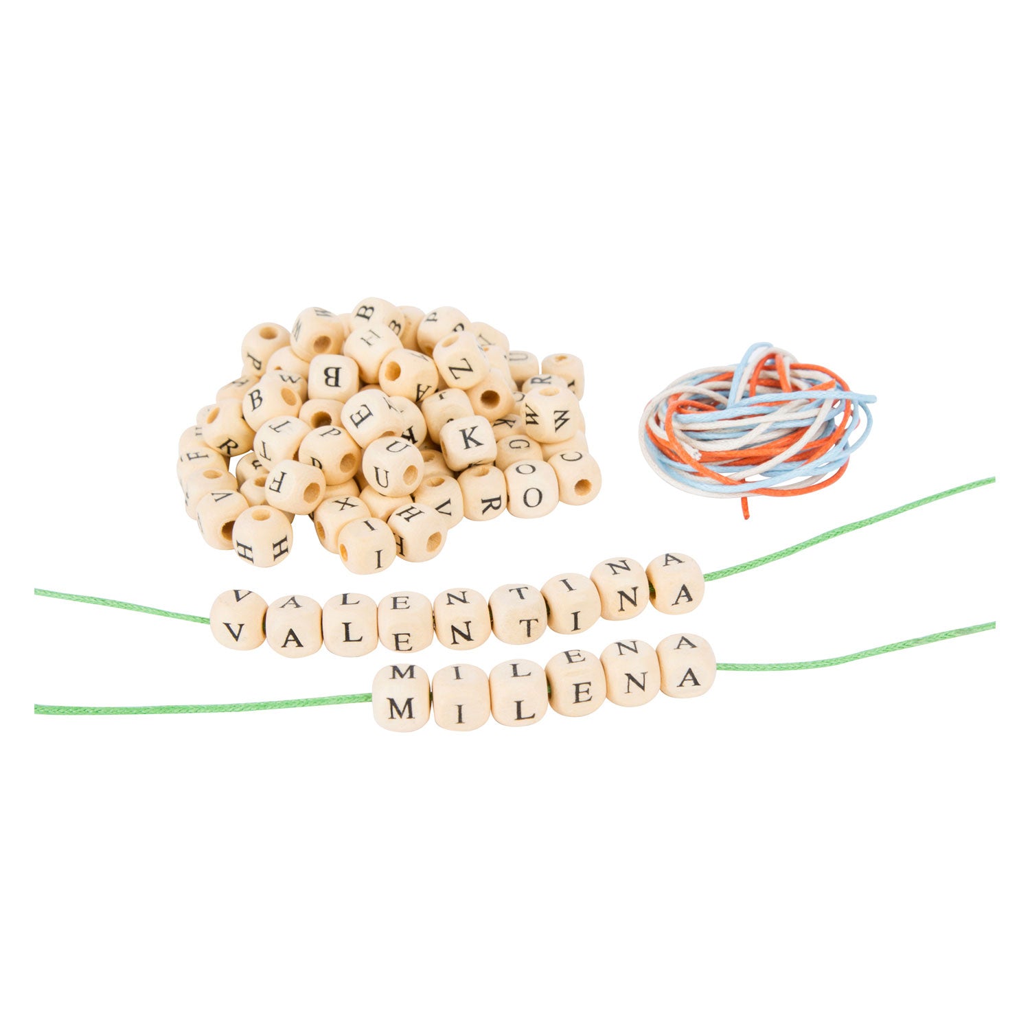 Small foot houten letterkralen armbandjes maken, 300 kralen