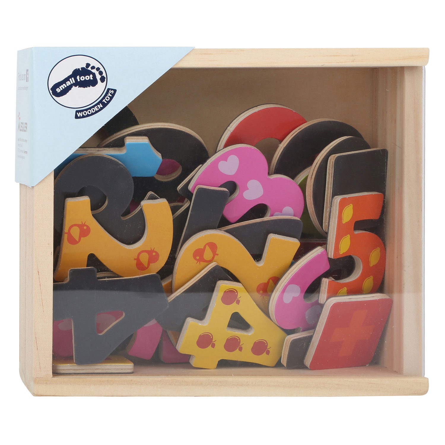 Small foot - houten magnetische cijfers kleur. 37dlg.