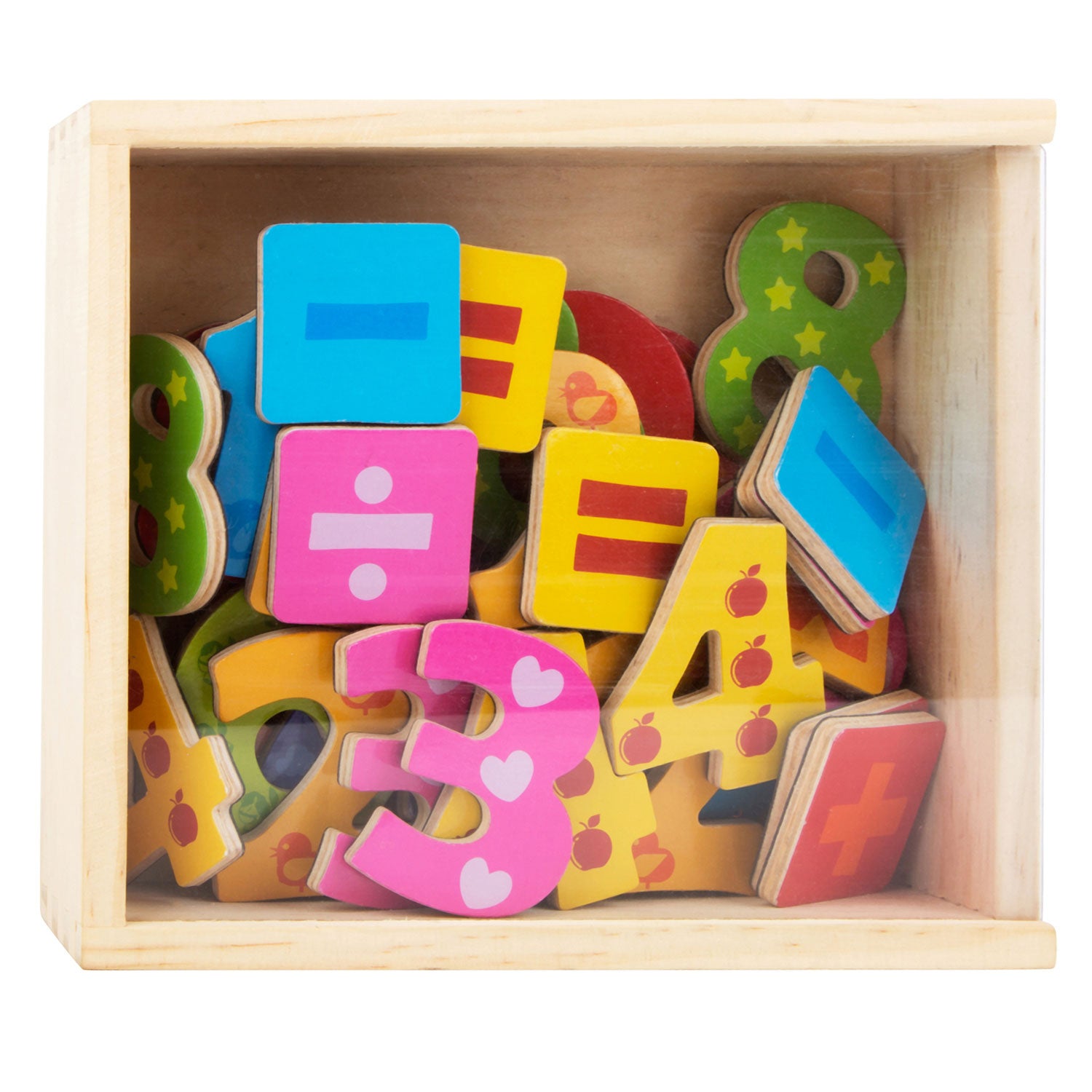 Small foot - houten magnetische cijfers kleur. 37dlg.