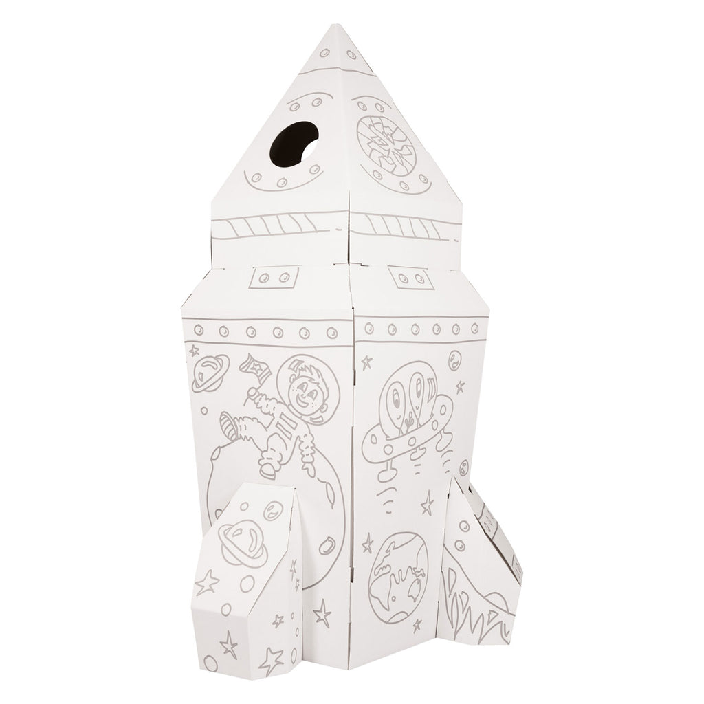 small foot kartonnen speelhuis raket, 105x105x169cm