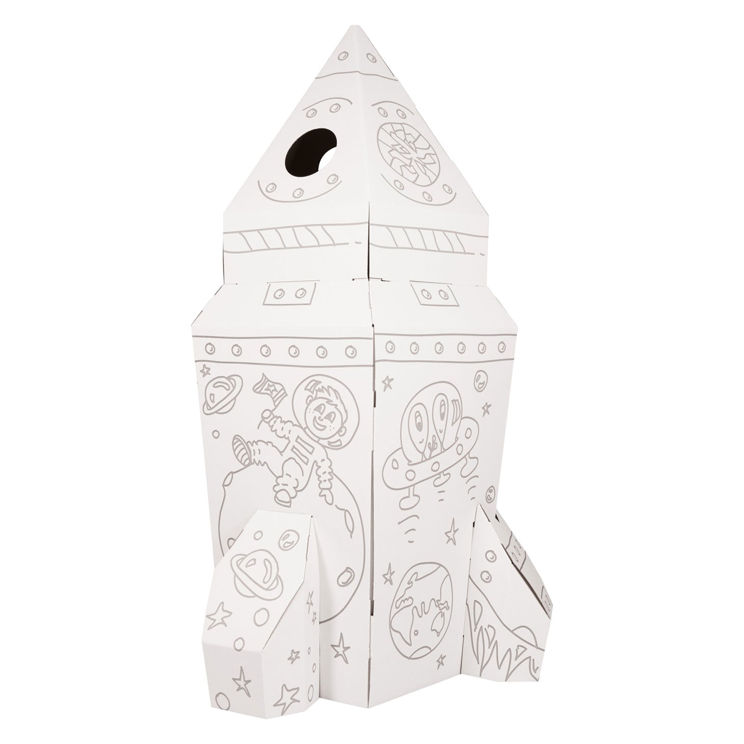 small foot kartonnen speelhuis raket, 105x105x169cm