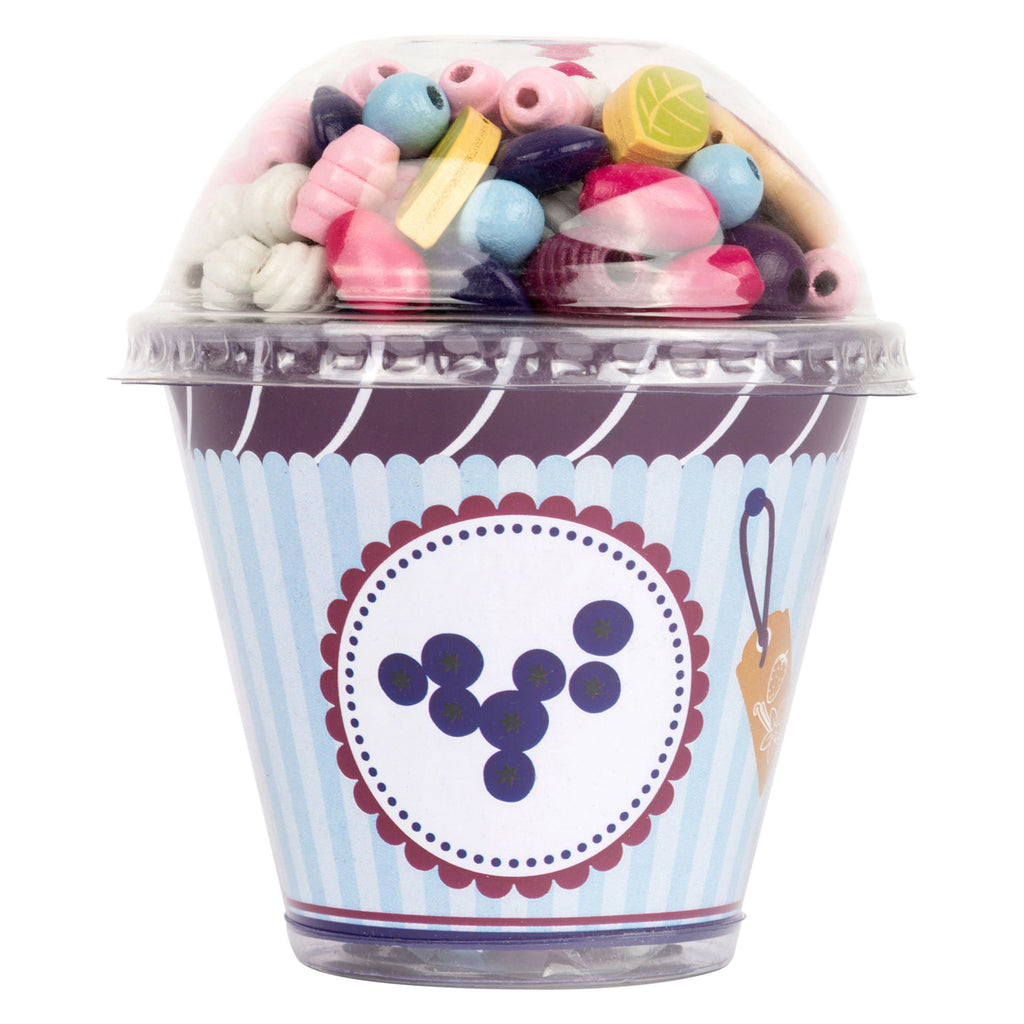 Small foot - houten kralen sieraden maken cupcake