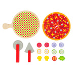 Small foot - houten snij- en speeleten pizza set, 21dlg.