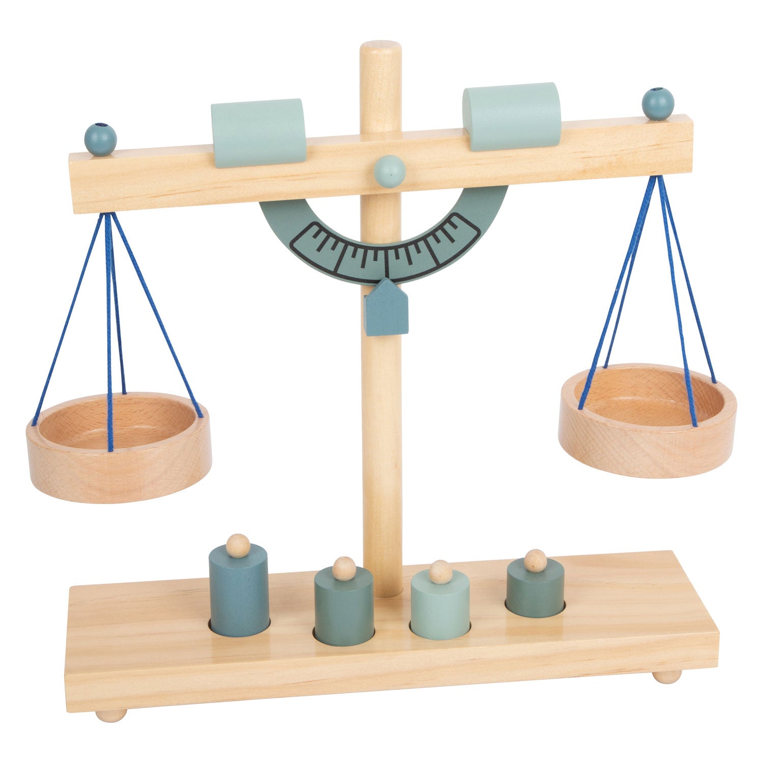 small foot - houten weegschaal met gewichten, 5dlg.