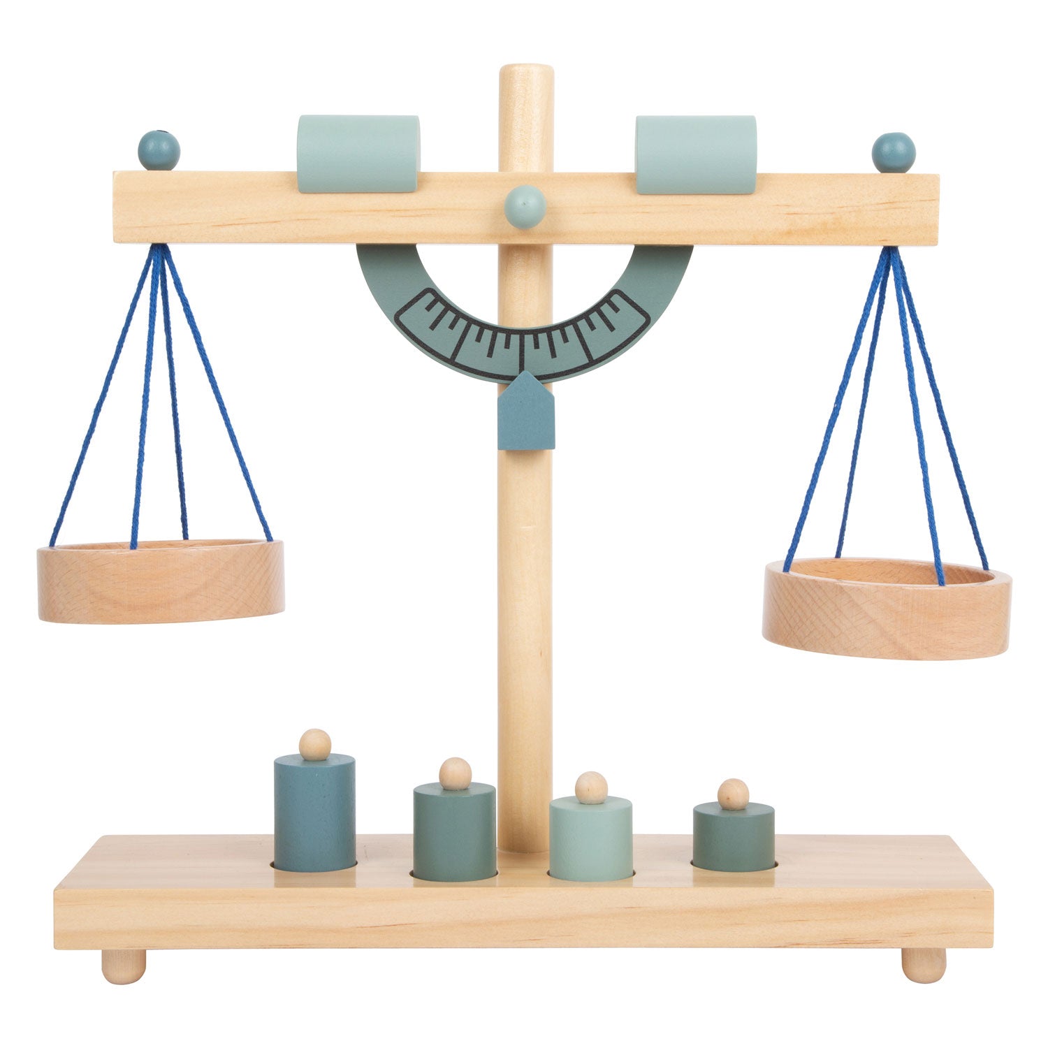 small foot - houten weegschaal met gewichten, 5dlg.