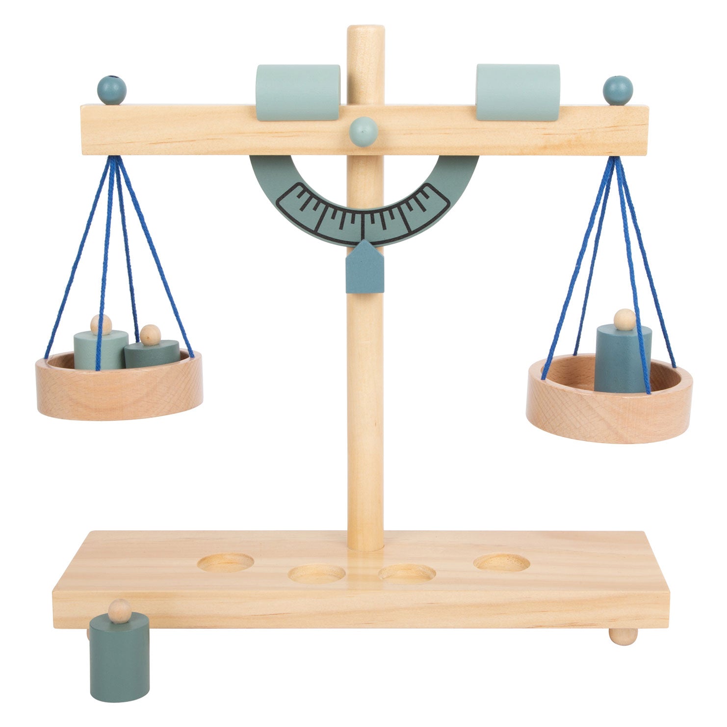small foot - houten weegschaal met gewichten, 5dlg.