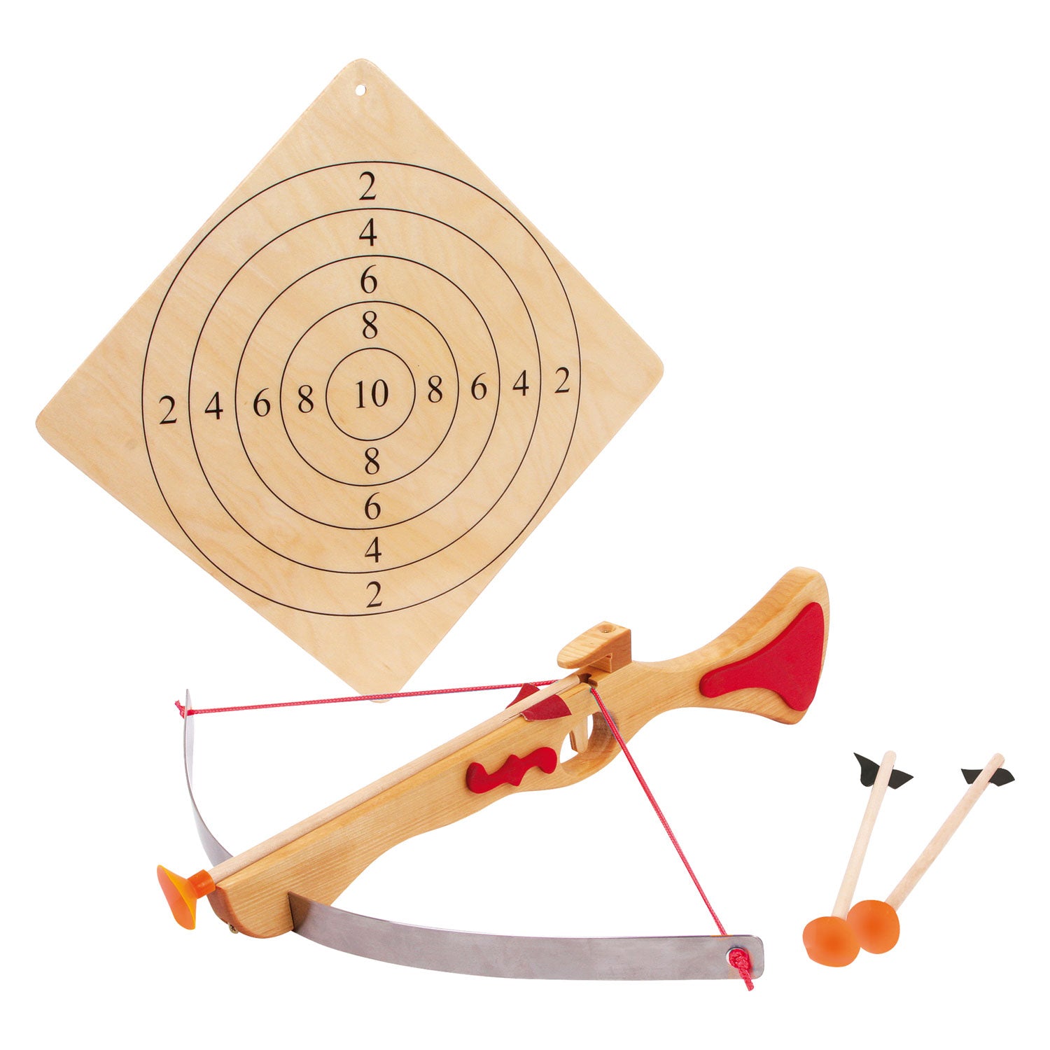 Small foot - houten sportkruisboog met doelwitbord, 4dlg.
