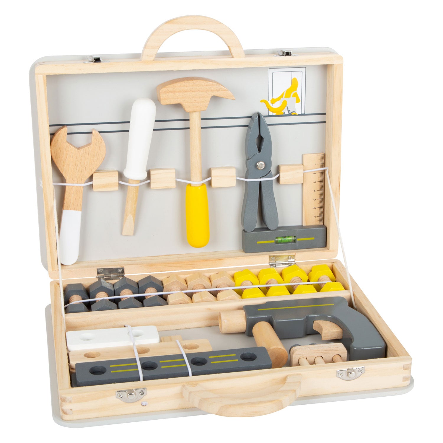 Small foot - houten gereedschapskoffer miniwob, 44dlg,