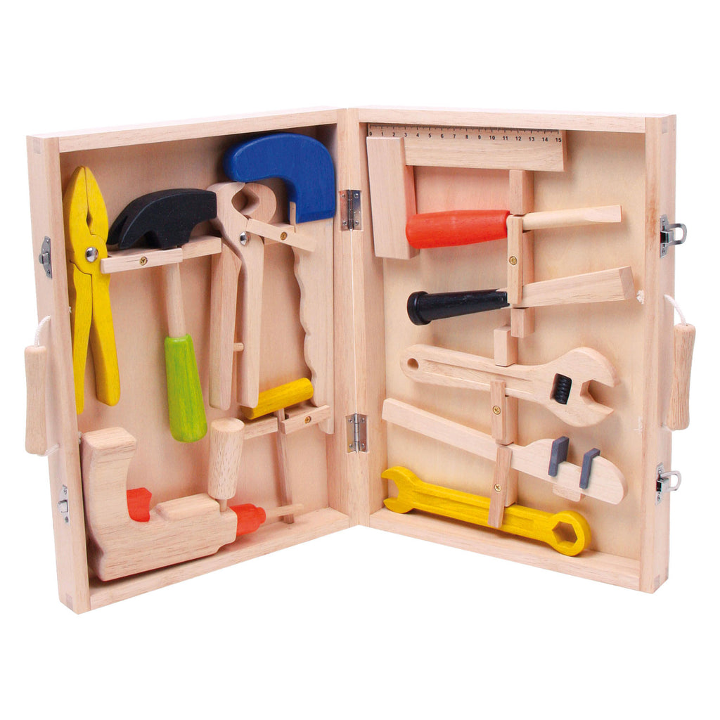 Small foot - houten gereedschapkoffer, 13dlg.