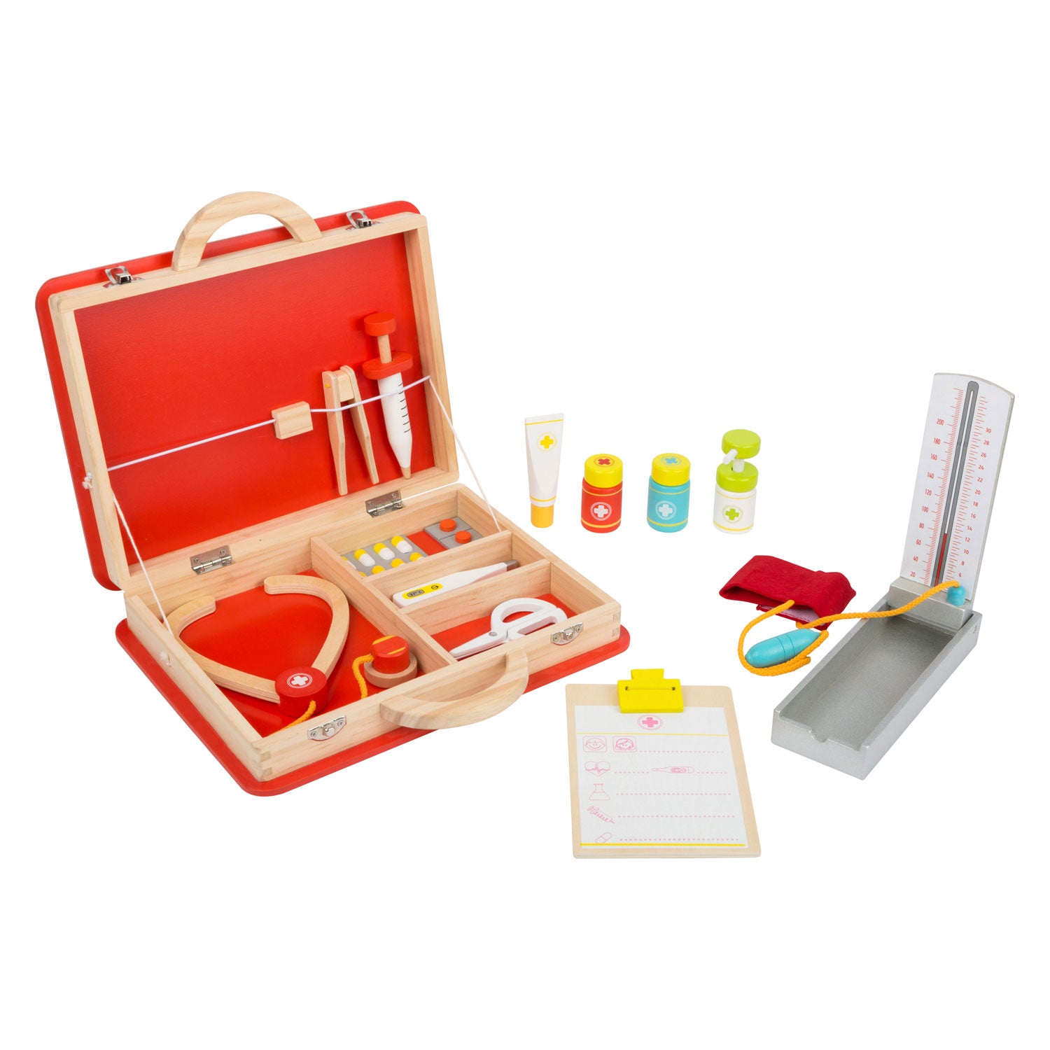 Small foot - houten dokterskoffer ehbo, 15dlg.