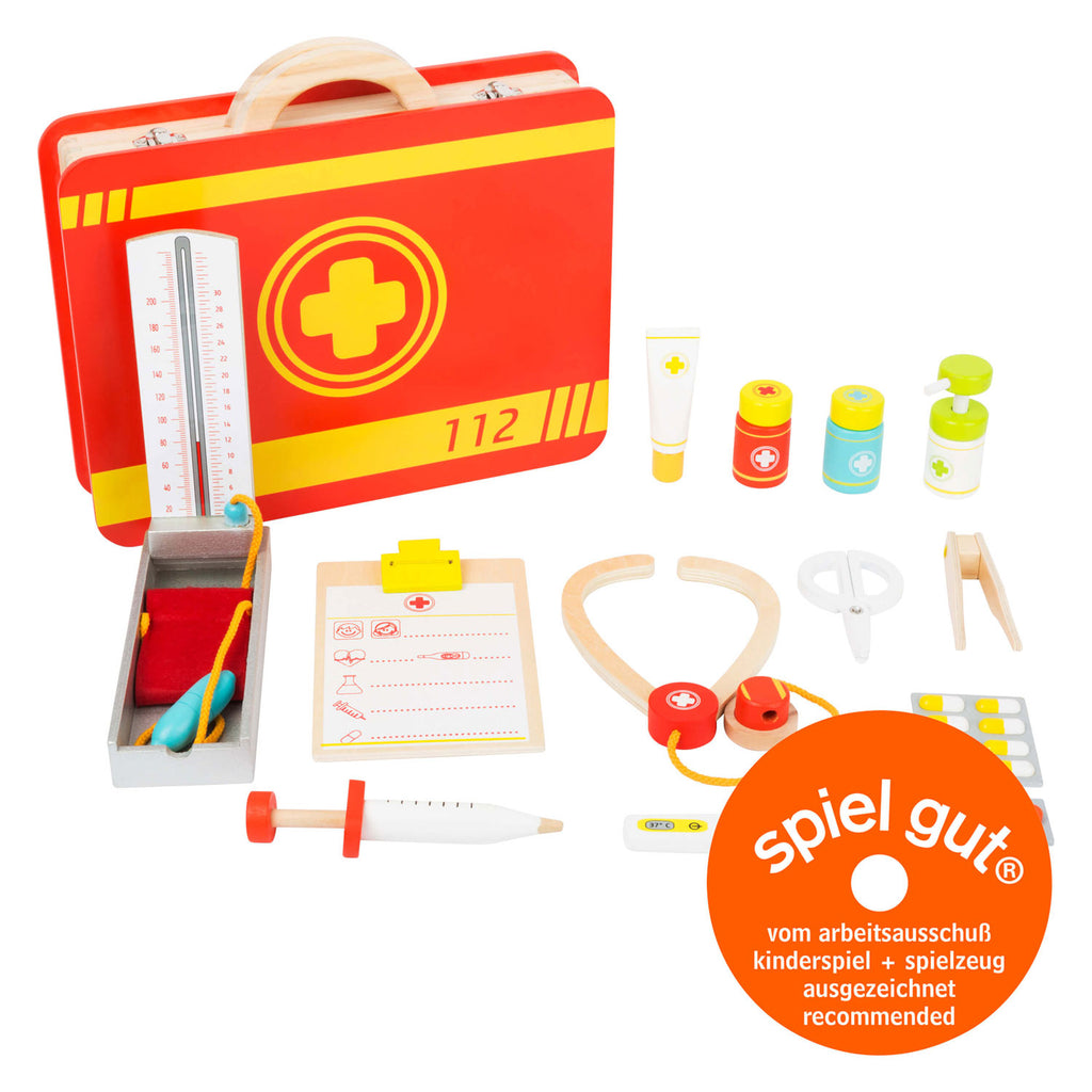 Small foot - houten dokterskoffer ehbo, 15dlg.