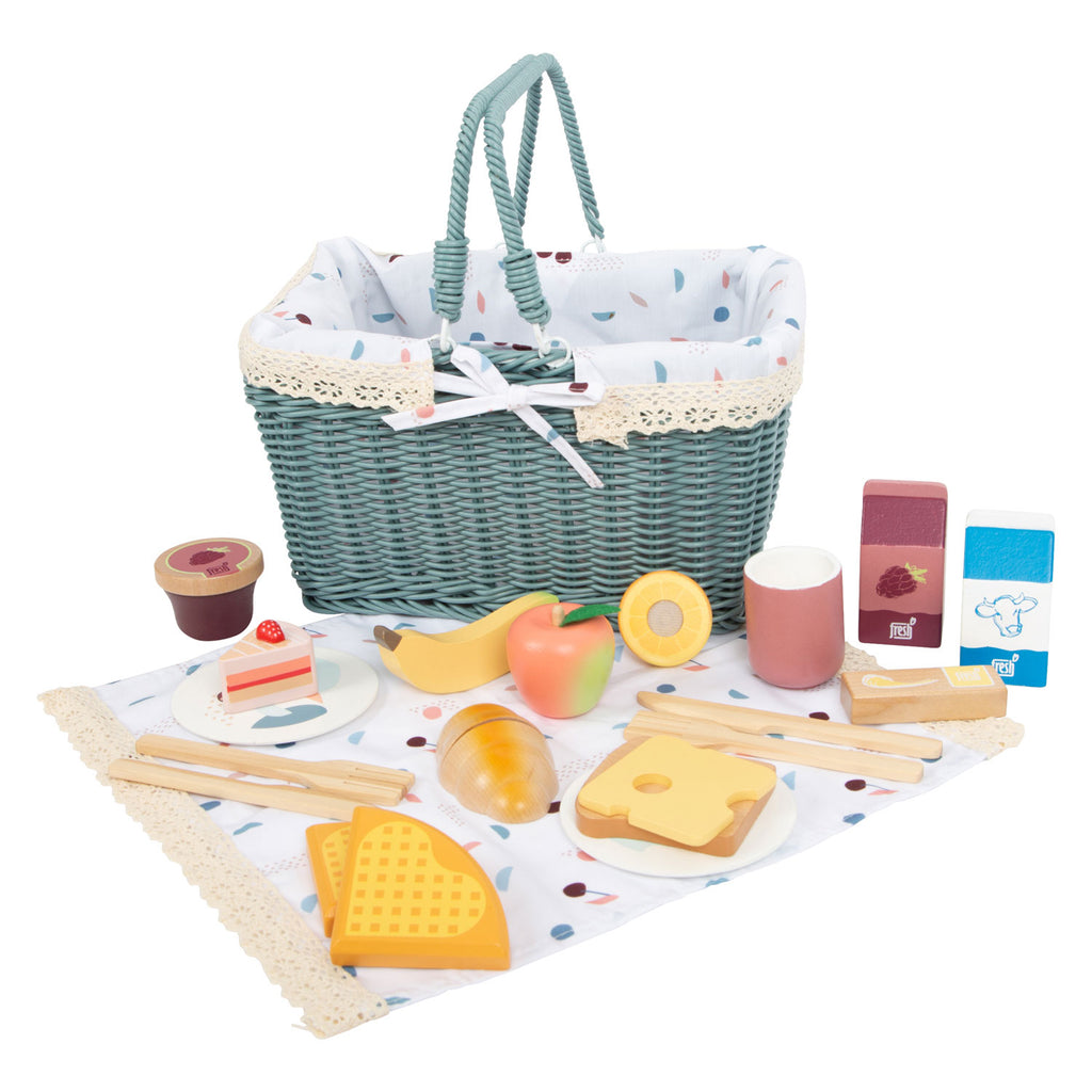 small foot - picknickset met houten speeleten tasty, 26dlg.
