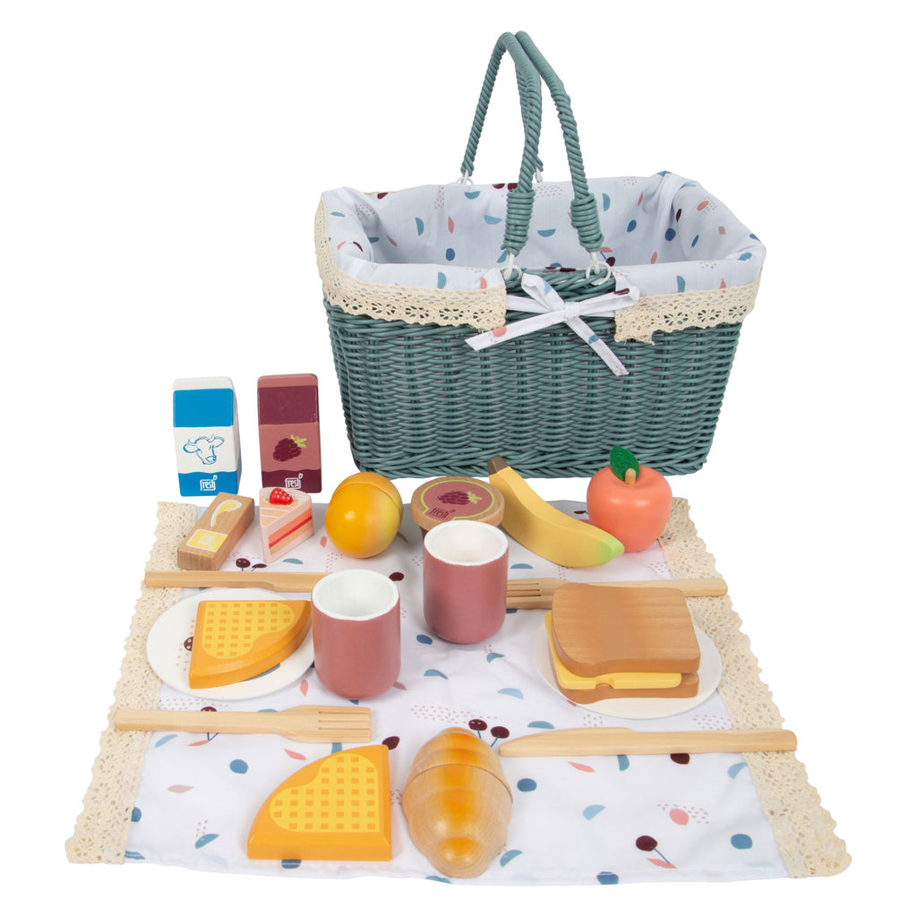 small foot - picknickset met houten speeleten tasty, 26dlg.