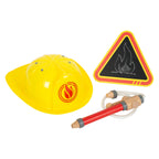 small foot - brandweerman rugzak met houten brandweer attributen, 8dlg.
