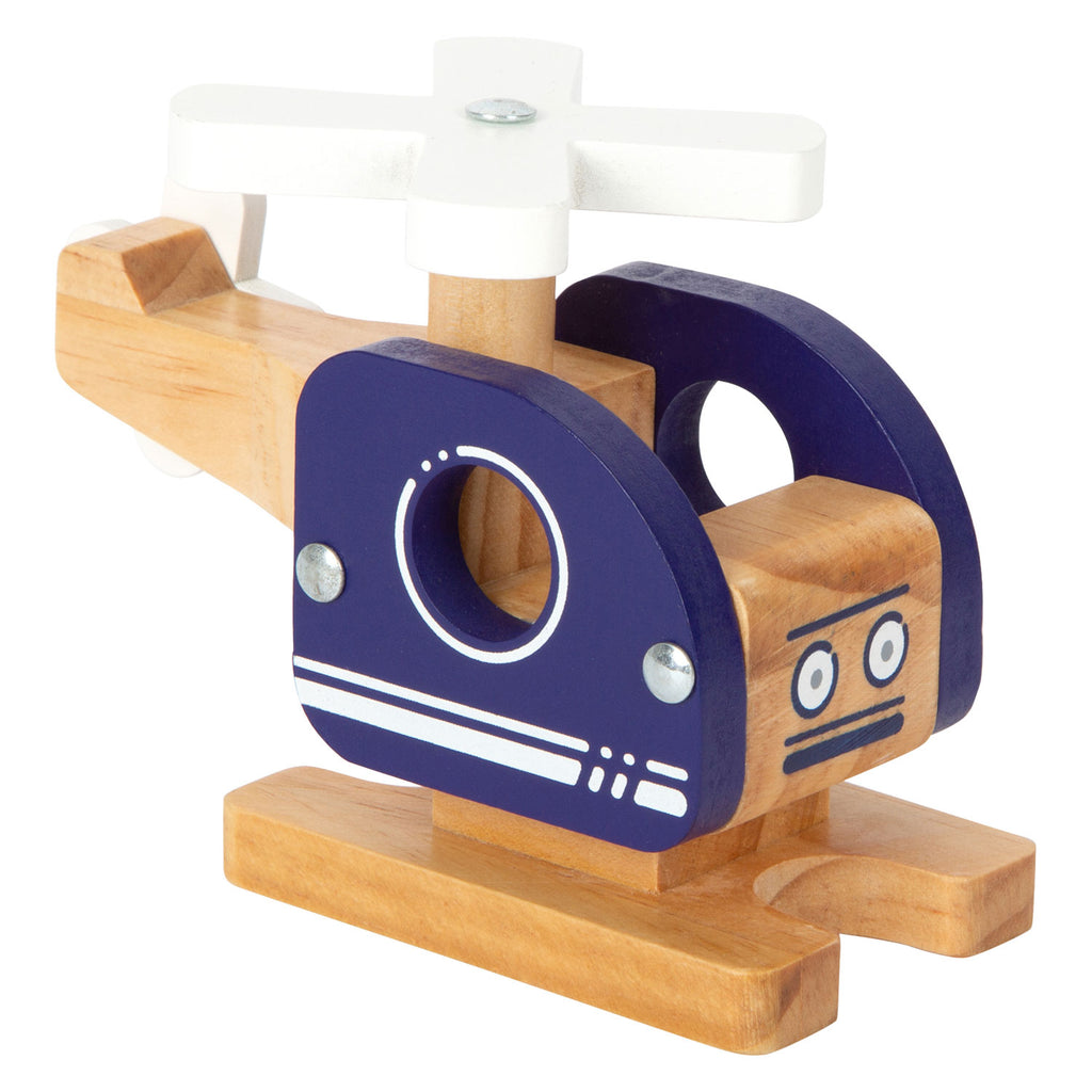 Small foot - houten helikopter blauw
