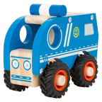 Small foot - houten politieauto blauw