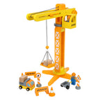 Small foot - houten kraan bouwplaats met accessoires, 14dlg.