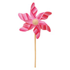 Small foot - windmolen met houten stok 28cm, 24st.
