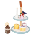 Small foot - houten speeleten etagere met cupcakes, 13dlg.