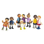 Small foot - houten buigzame poppenfamilie met baby, 8st.