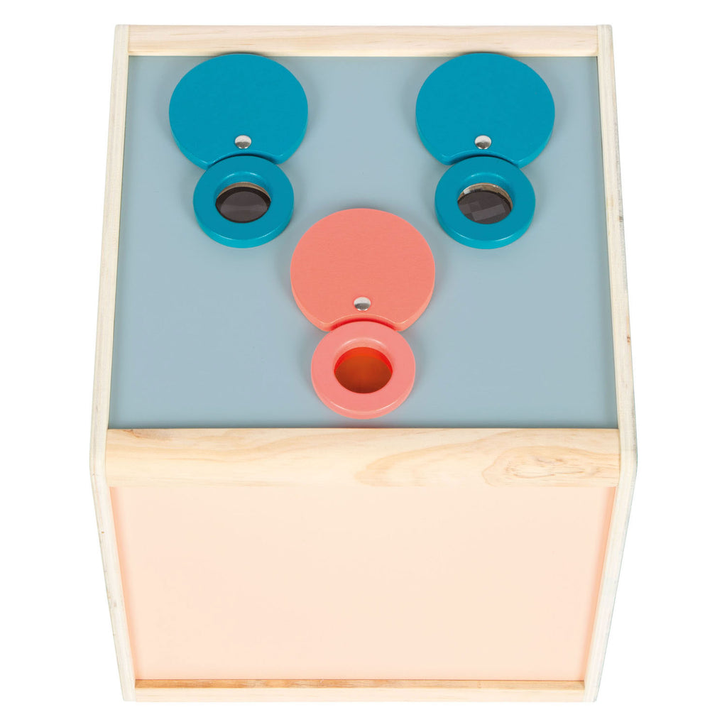 Small foot - houten sensorische voeldoos met lenzen zintuiglijk