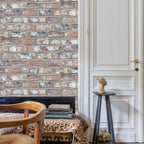 Dutch wallcoverings behang bakstenen meerkleurig ew3103