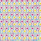 Noordwand behang good vibes hexagon pattern roze en geel