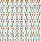 Noordwand behang good vibes hexagon pattern groen en oranje