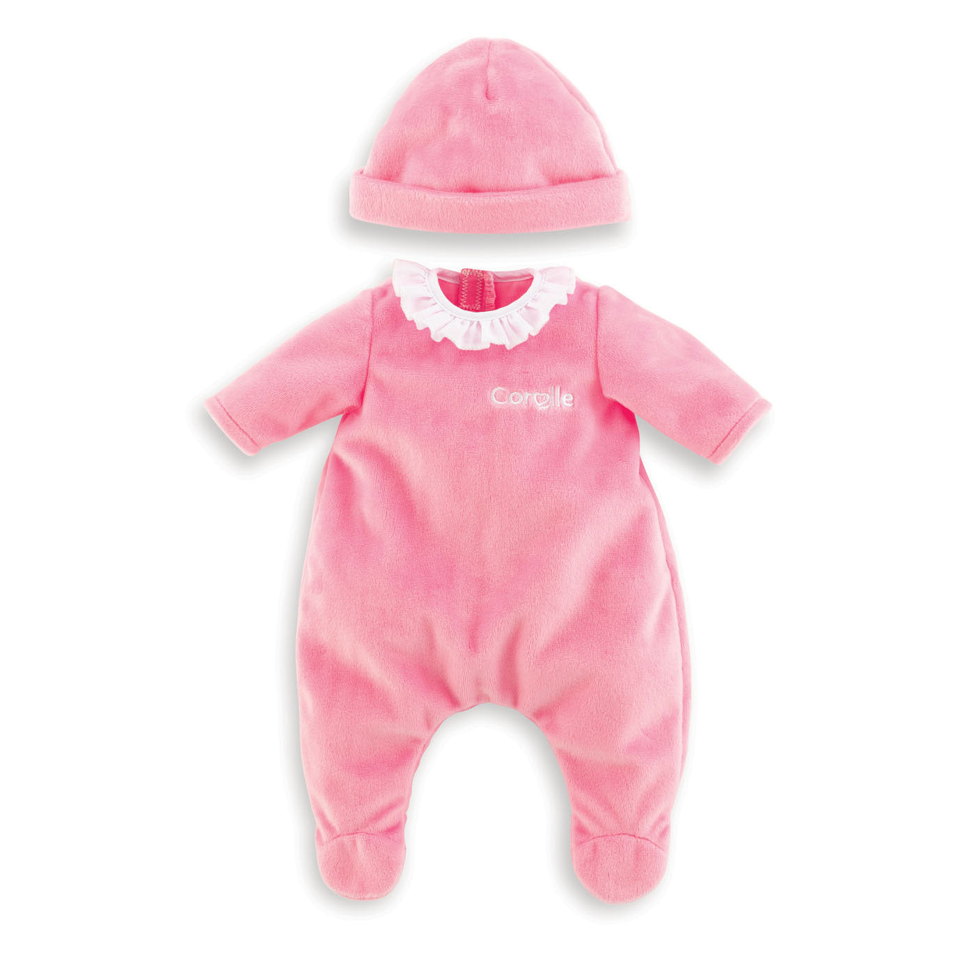 Corolle mon grand poupon - pyjama roze met muts, 36cm