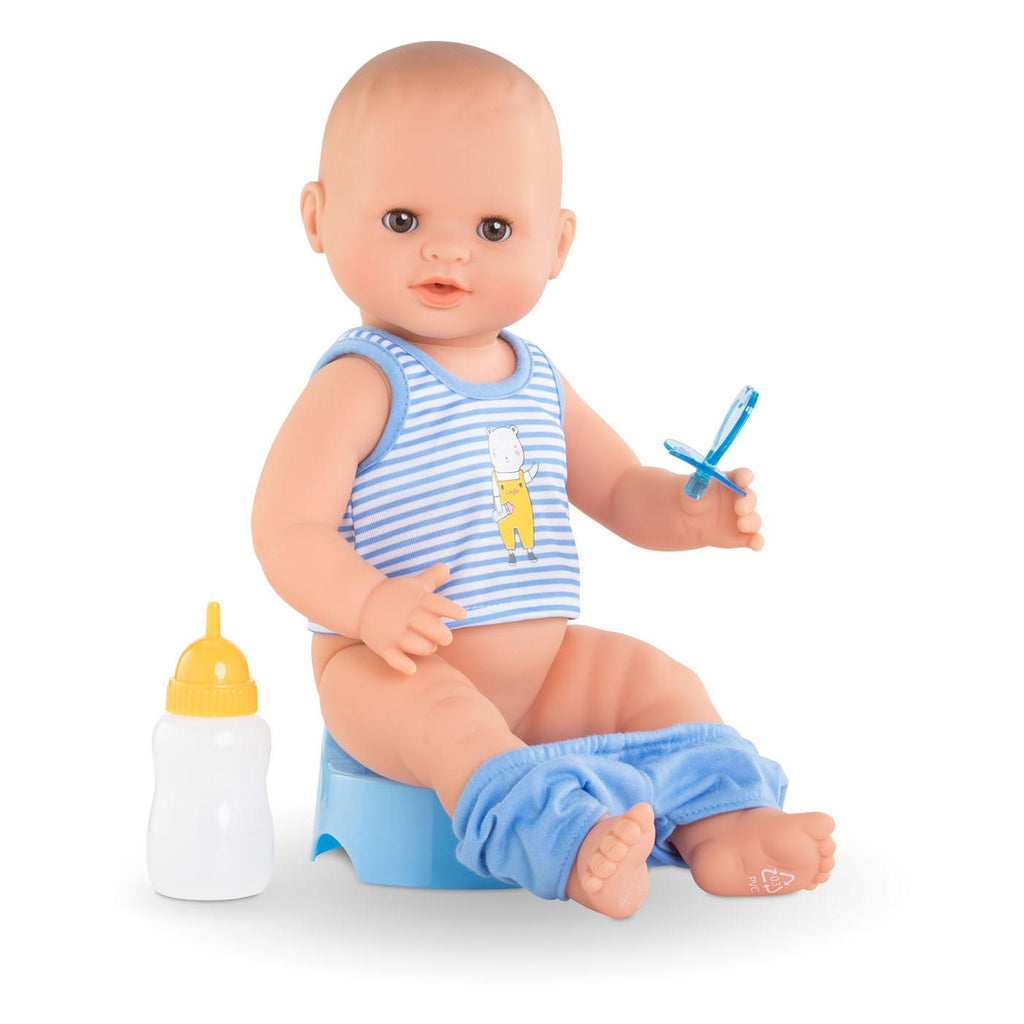 Corolle mon grand poupon drink- en plaspop - paul, 36cm