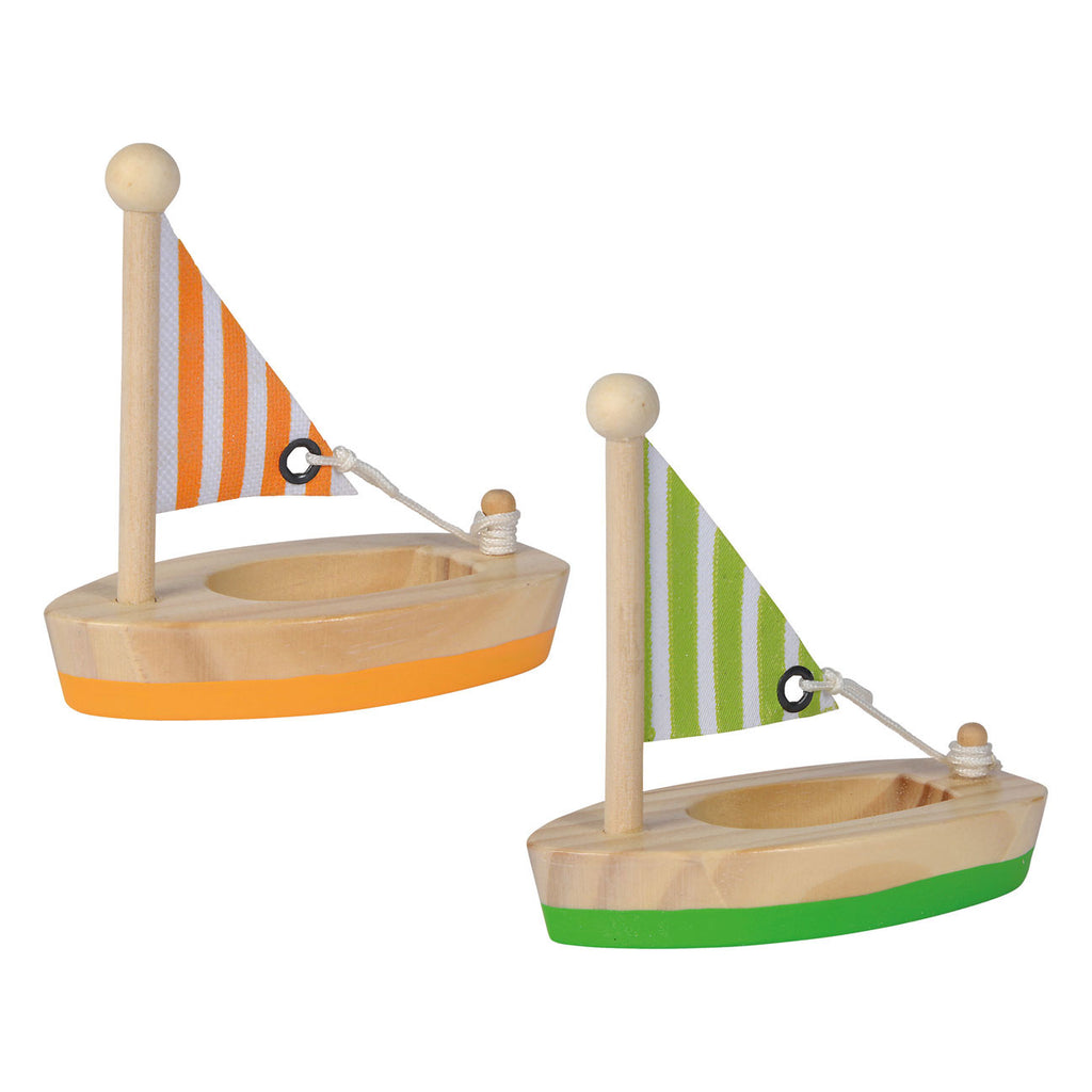 Eichhorn houten zeilbootjes, 2st.