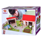 Eichhorn houten boerderij met accessoires, 20dlg.