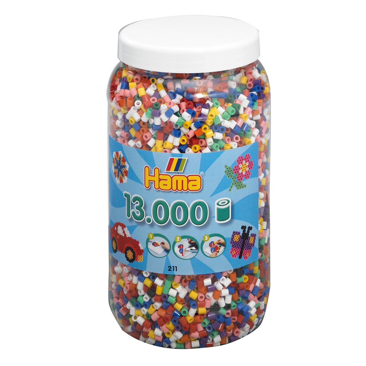 Hama strijkkralen pot 13000 stuks