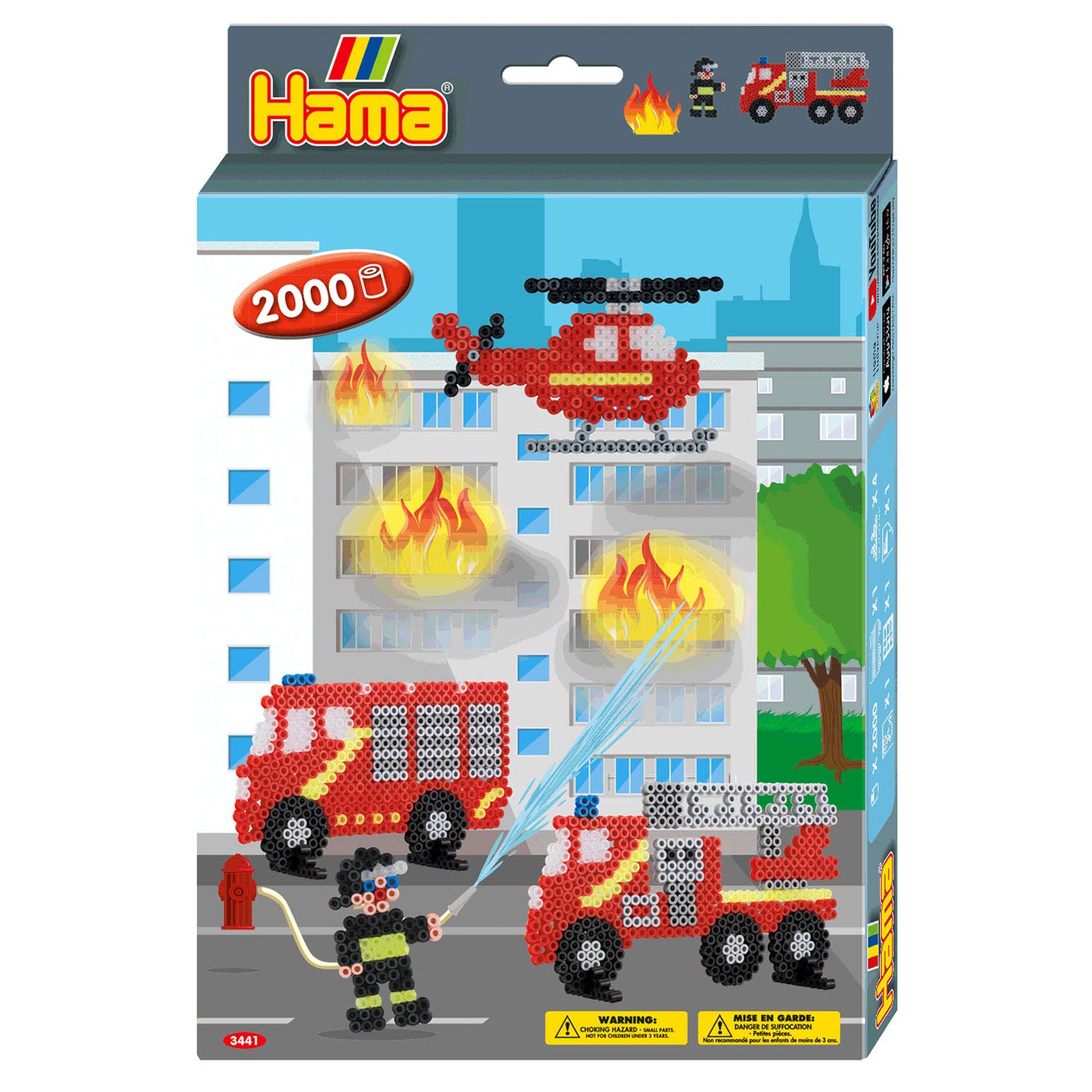 Hama strijkkralen brandweer 2000 stuks multicolor