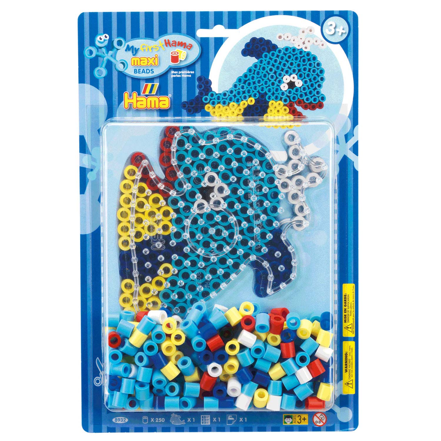 Hama strijkkralen hama maxi strijkkralen dolfijn 250 stuks