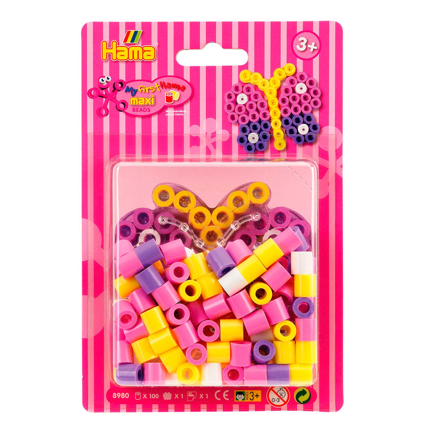 Hama strijkkralen hama maxi strijkkralen vlinder 100 stuks