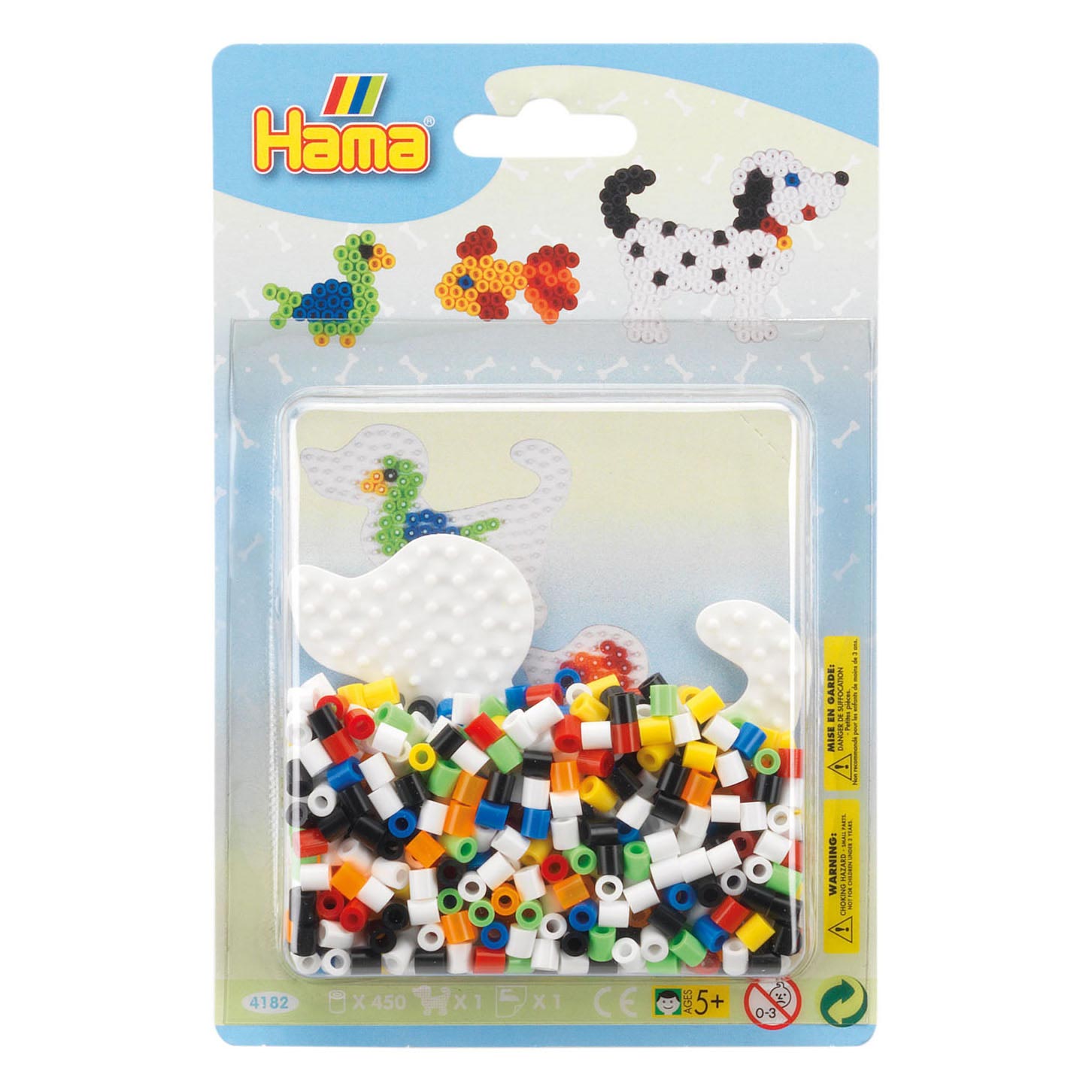 Hama strijkkralen blister pack dieren 450 stuks | 6 stuks