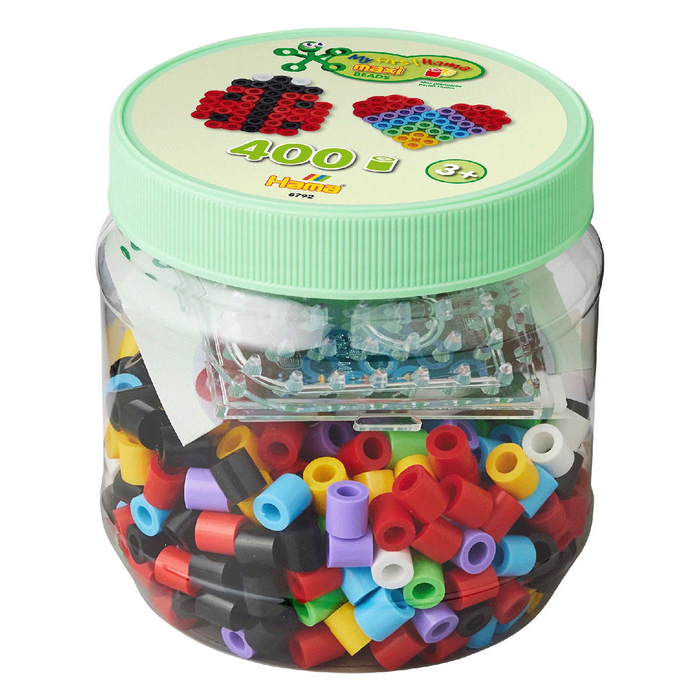Hama maxi strijkkralenset vierkant en hart, 400st.