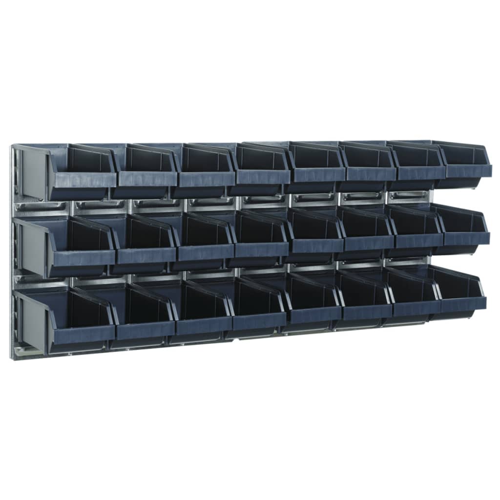 Raaco magazijnbakken 2 wandpanelen met 24 bakjes - 181228 - 181228