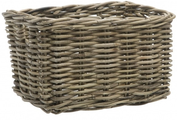 Newlooxs Rotan fietsmand New Brisbane Large 39 liter 46 x 33 x 26 cm grijs