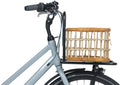 Basil Green Life - rotan fietsmand - medium - voorop natural bruin
