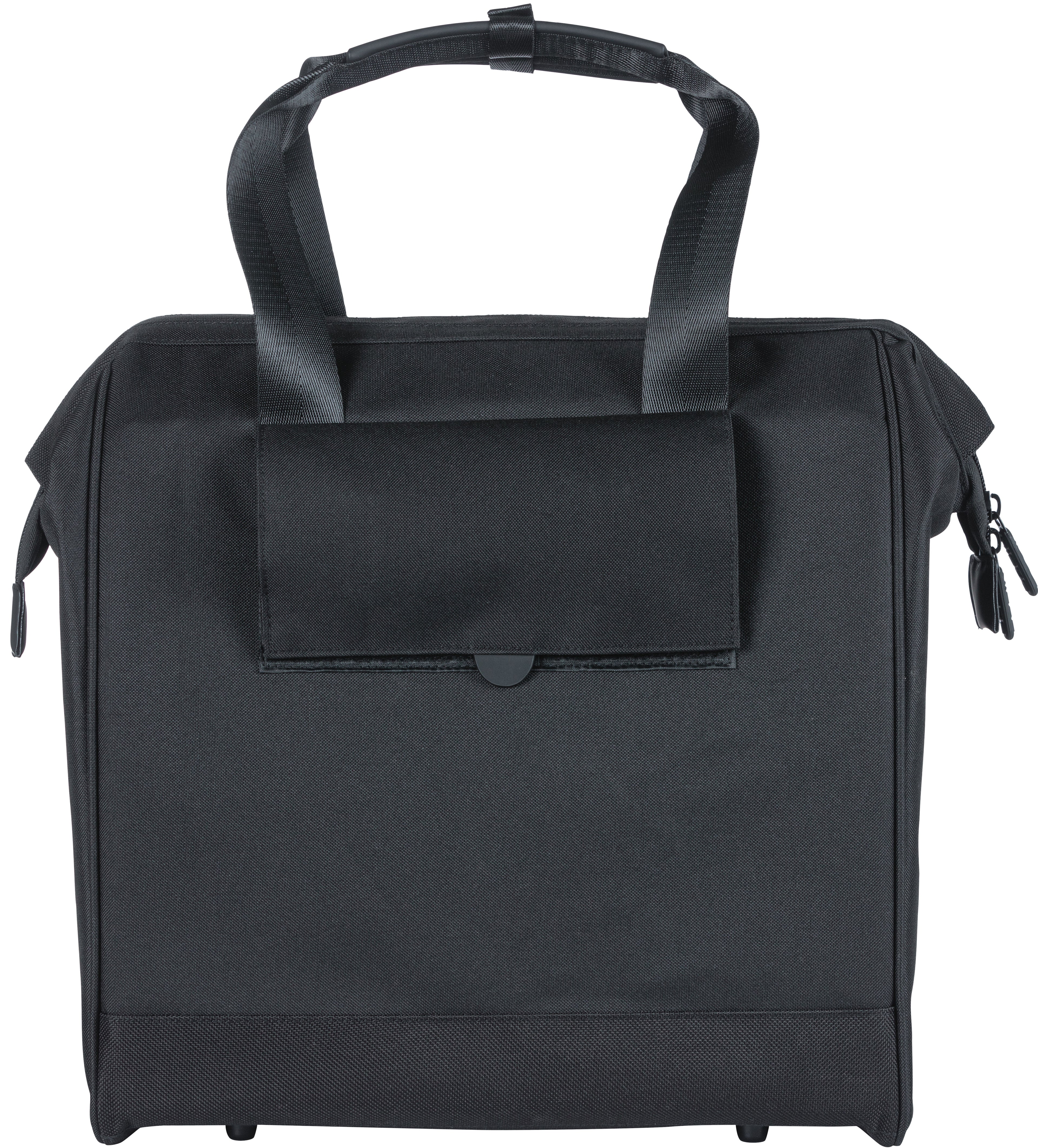 Basil Grand fietsshopper - zwarte waterafstotende tas voor elektrische fietsen, 23L