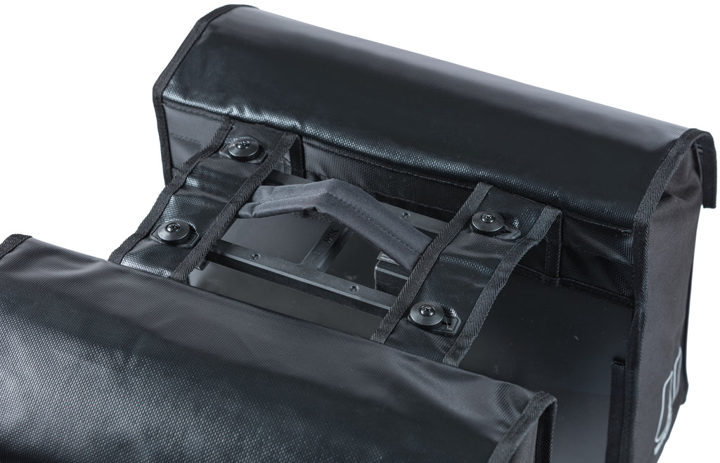 Basil Urban Load dubbele fietstas MIK, waterdicht, zwart, 48-53L