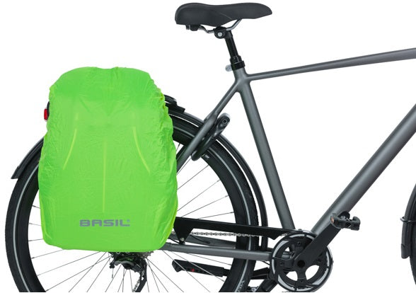 Basil B-Safe Commuter Nordlicht - Moderne fietsrugzak voor elektrische fietsen - 18L - Groen - Unisex - Met LED-verlichting