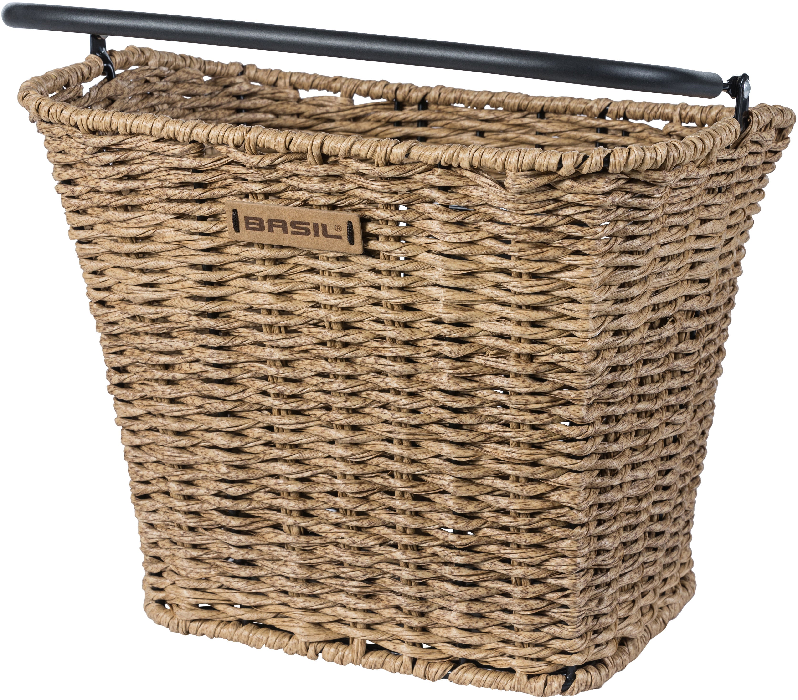 Basil Bremen Rattan Look KF - fietsmand - voorop - bruin