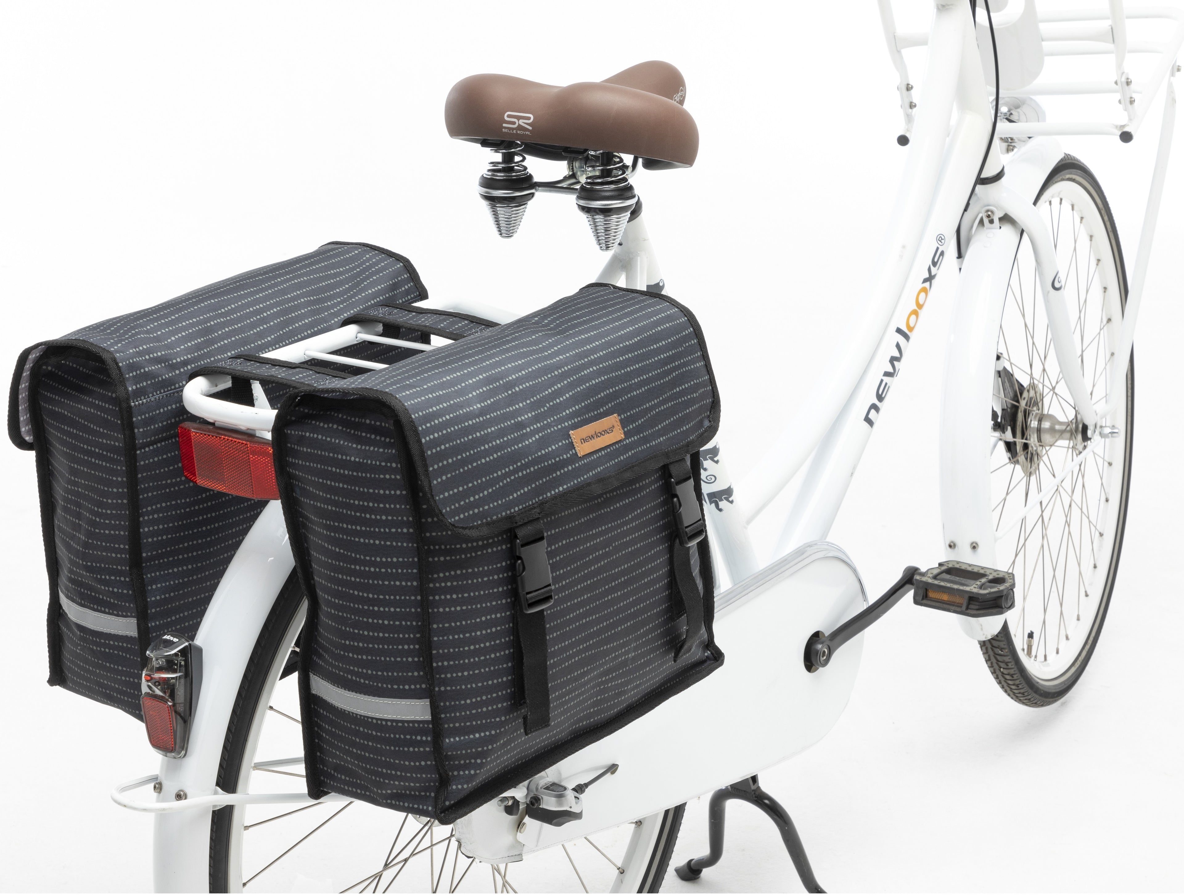 New Looxs Fiori Double Fietstas - Zwart - Dubbele tas - 30L