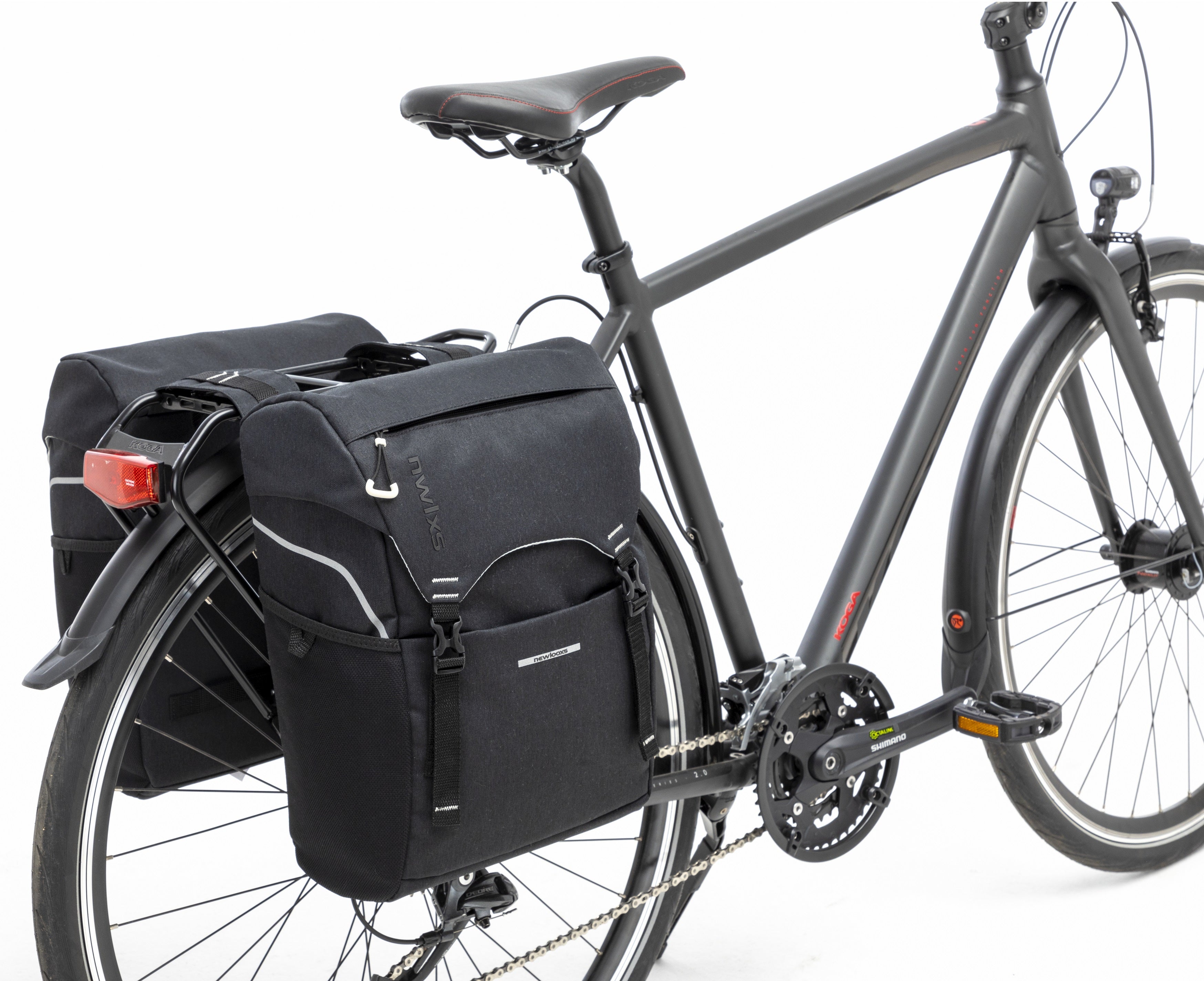 New Looxs Sports dubbele fietstas zwart grijs