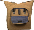 Greenlands fietstas canvas shopper 20 liter 42 x 34 x 14 cm - camel bruin
