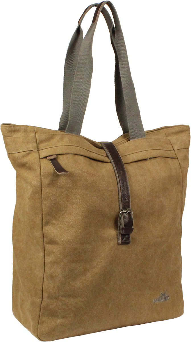 Greenlands fietstas canvas shopper 20 liter 42 x 34 x 14 cm - camel bruin